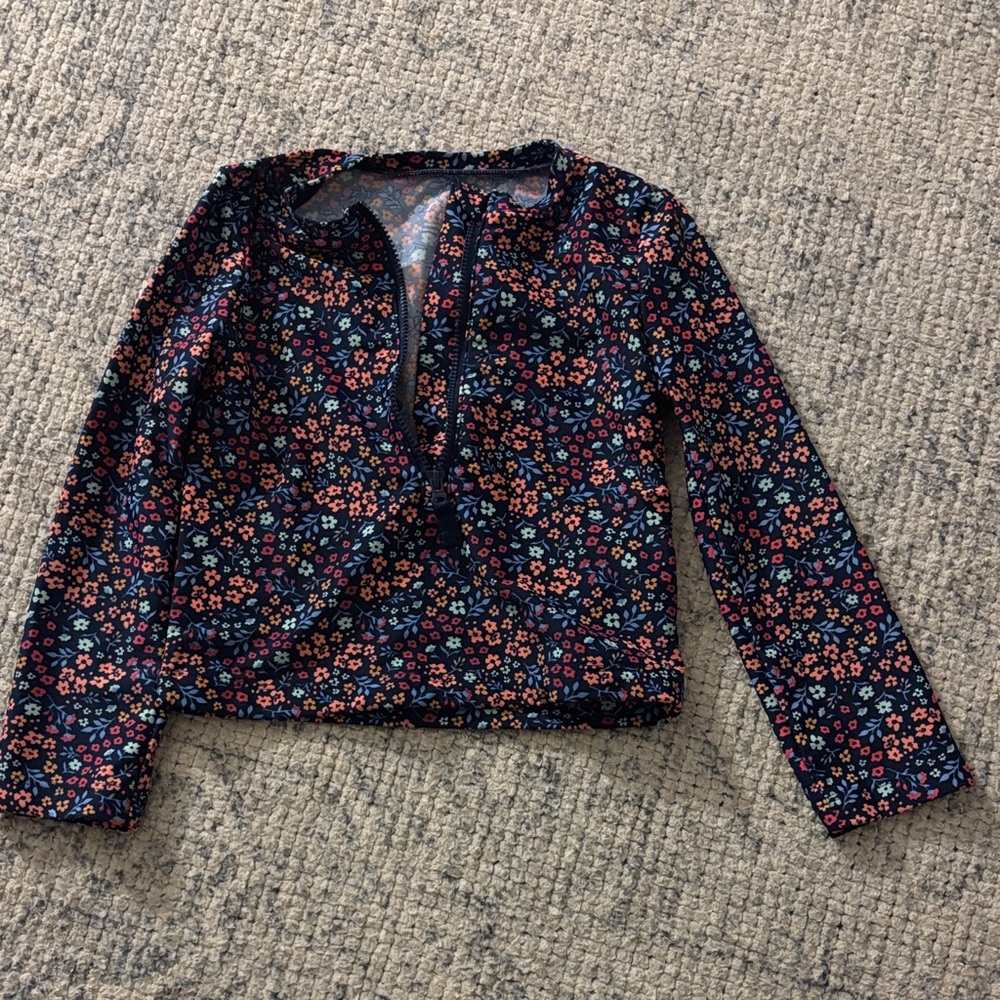 Carter's Navy Floral Kids Swimshirt